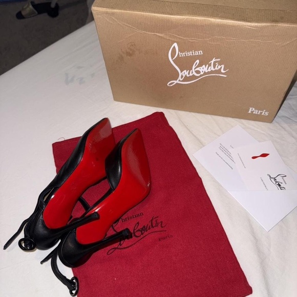 Christian Louboutin Black Slingback Heels - Picture 2 of 3